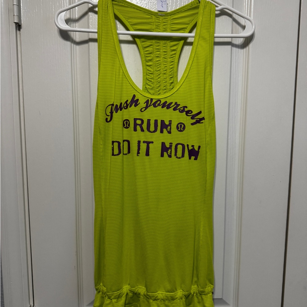 Lululemon Cinch Tank Motivational Logo